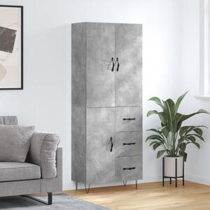 Skříň highboard betonově šedá 69,5x34x180 cm kompozitní dřevo 3198093
