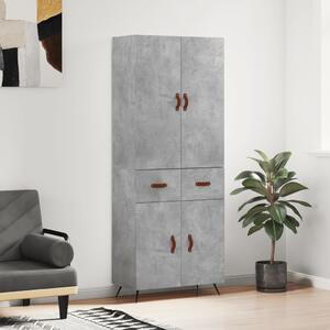 Skříň highboard betonově šedá 69,5x34x180 cm kompozitní dřevo 3198125