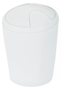 Spirella výklopný odpadkový koš MOVE, bílý, plast, 5 L