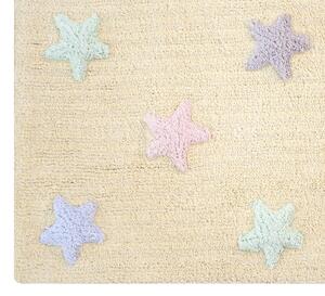Pro zvířata: Pratelný koberec Tricolor Stars Vanilla 120x160 cm