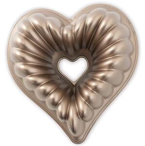 Hliníková forma na bábovku Heart karamelová 2,4 l