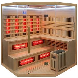 BPS-koupelny Kombinovaná sauna 2v1 HYD-7525 - Infrasauna + finská sauna 200x200, 5-6 osob