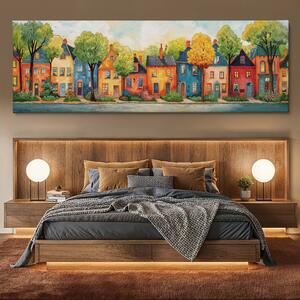Obraz na plátně - Malebná ulička v Sallsbury FeelHappy.cz Velikost obrazu (šířka x výška): 150 x 50 cm