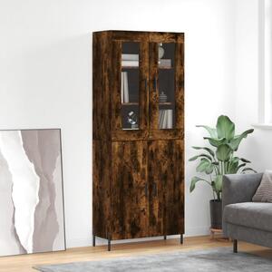 Skříň highboard kouřový dub 69,5 x 34 x 180 cm kompozitní dřevo 3198222
