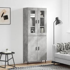 Skříň highboard betonově šedá 69,5x34x180 cm kompozitní dřevo 3198229