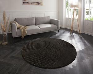 Kusový koberec Norwalk 105105 dark grey Kruh Ø 160 cm