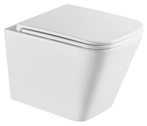 Invena Florina, závěsná WC mísa se Swirlflush 495x365x370 mm + toaletní sedátko s pomalým zavíráním, bílá, INV-CE-94-001-L