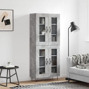Skříň highboard betonově šedá 69,5x34x180 cm kompozitní dřevo 3198309