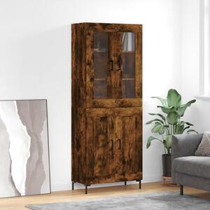 Skříň highboard kouřový dub 69,5 x 34 x 180 cm kompozitní dřevo 3198342