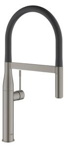 Dřezová baterie GROHE Essence se silikonovým ramínkem kartáčovaný Hard Graphite 30294AL0