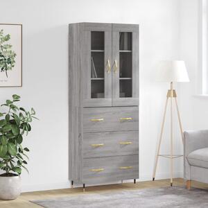 Skříň highboard šedá sonoma 69,5 x 34 x 180 cm kompozitní dřevo 3198391