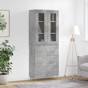 Skříň highboard betonově šedá 69,5x34x180 cm kompozitní dřevo 3198397