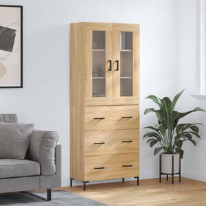Skříň highboard dub sonoma 69,5 x 34 x 180 cm kompozitní dřevo 3198404
