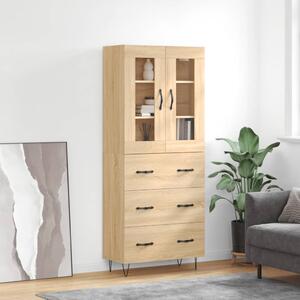 Skříň highboard dub sonoma 69,5 x 34 x 180 cm kompozitní dřevo 3198436