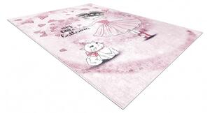 Dětský kusový koberec Bambino 2185 Ballerina pink 80x150 cm