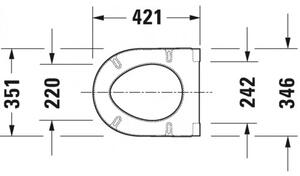 Duravit Starck 3 - WC sedátko se sklápěcí automatikou, bílá 0063890000