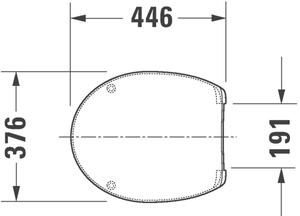 Duravit Duraplus - WC sedátko s poklopem, bílá 0064200000