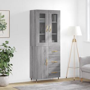 Skříň highboard šedá sonoma 69,5 x 34 x 180 cm kompozitní dřevo 3198455