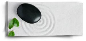 Sablio Obraz Listy a kámen - 110x50 cm