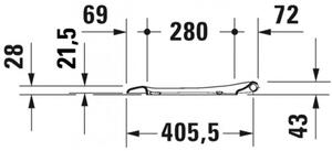 Duravit Starck 3 - WC sedátko se sklápěcí automatikou, bílá 0063890000