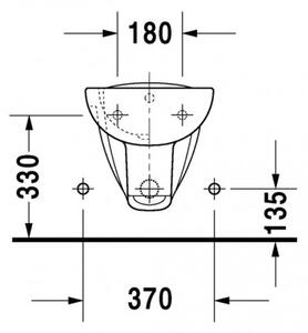 Duravit D-Code - Závěsný bidet 355x545 mm, bílá 22571500002