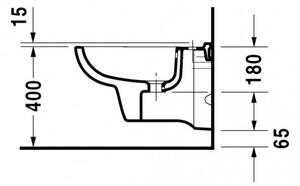 Duravit D-Code - Závěsný bidet 355x545 mm, bílá 22571500002
