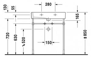 Duravit Vero - Umyvadlo do nábytku 700x470 mm, s přepadem, bílá 0454700000