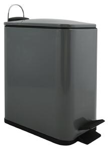 Spirella pedálový odpadkový koš ERIK, matná šedá ocel, 5 L