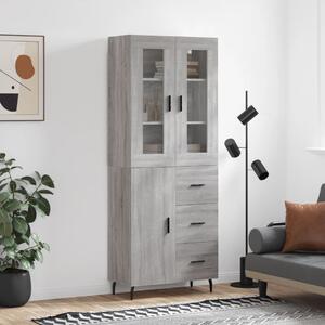 Skříň highboard šedá sonoma 69,5 x 34 x 180 cm kompozitní dřevo 3198487