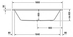 Duravit D-Code - Vana na zabudování 1800x800 mm, bílá 700101000000000