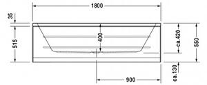 Duravit D-Code - Vana na zabudování 1800x800 mm, bílá 700101000000000