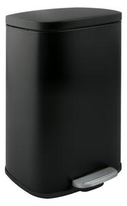 Spirella pedálový odpadkový koš AKIRA, matná černá ocel, soft-close, 12 L