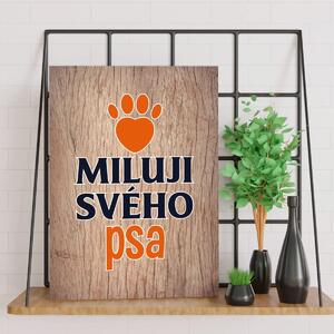 Sablio Dárková cedulka Miluji svého psa: 30x40 cm