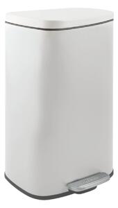 Spirella pedálový odpadkový koš AKIRA, matná bílá ocel, soft-close, 30 L