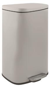Spirella pedálový odpadkový koš AKIRA, matná šedo-hnědá, ocel, soft-close, 30 L