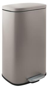 Spirella pedálový odpadkový koš AKIRA, matná šedo-hnědá, ocel, soft-close, 50 L