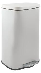 Spirella pedálový odpadkový koš AKIRA, matná bílá, ocel, soft-close, 50 L