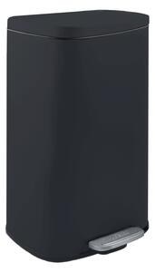 Spirella pedálový odpadkový koš AKIRA, matná černá, ocel, soft-close, 50 L