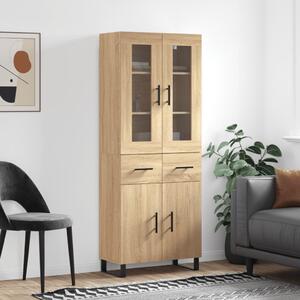 Skříň highboard dub sonoma 69,5 x 34 x 180 cm kompozitní dřevo 3198556