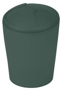 Spirella výklopný odpadkový koš MOVE, tmavě zelený plast, 2 L