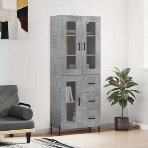 Skříň highboard betonově šedá 69,5x34x180 cm kompozitní dřevo 3198605