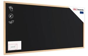 Černá křídová tabule 120×60 cm – dřevěný rám ECO, TB126ECO