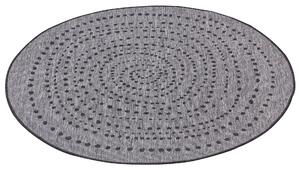 Kusový koberec Twin-Wendeteppiche 105418 Night Silver kruh – na ven i na doma Kruh Ø 140 cm