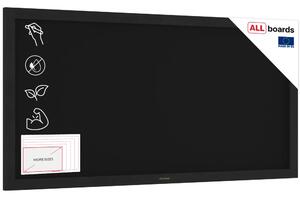 Černá křídová tabule 120×60 cm – ČERNÝ lakovaný dřevěný rám + DAREK, TB126BK