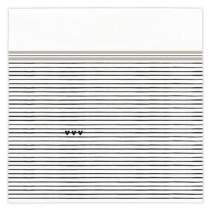 Bastion Collections Papírové ubrousky White/Stripes Hello You 12,5 cm