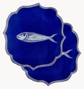 Sada vyšívaných ubrousků Fish, 2 díly