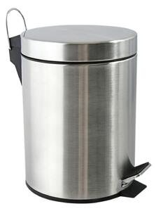 MSV pedálový odpadkový koš, kartáčovaná nerez ocel, 5 L