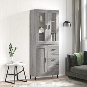 Skříň highboard šedá sonoma 69,5 x 34 x 180 cm kompozitní dřevo 3198679