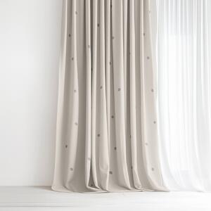 Goldea bavlněný závěs - puntíky na béžovém 160x150 cm