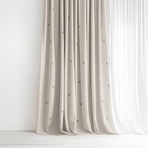 Goldea bavlněný závěs - puntíky na béžovém 140x150 cm
